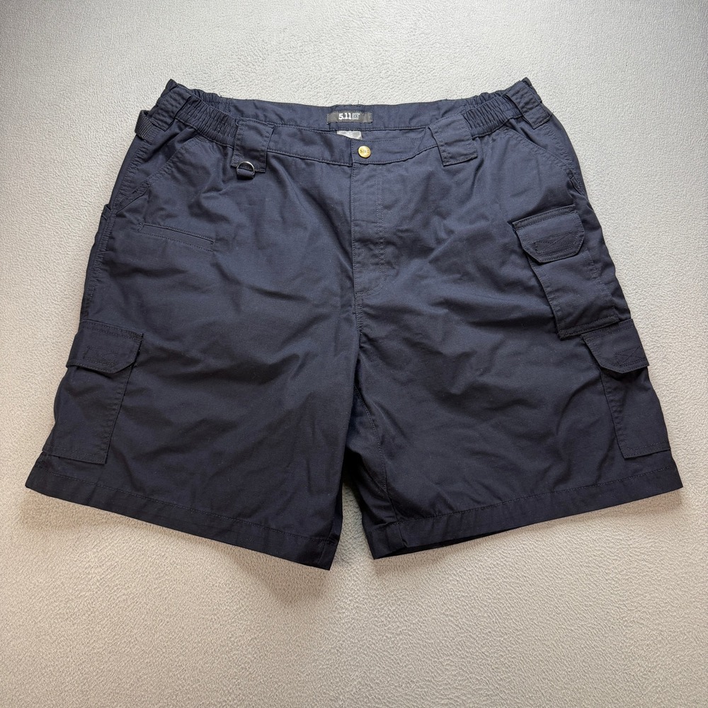 5.11 Tactical 73287ABR Cargo Shorts Mens 44 Black Ripstop Cotton Blend Outdoor
